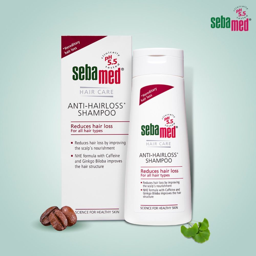 Sebamed Anti- Hairloss Shampoo, PH 5.5, Reduces Hairloss, Caffeine & Gingko Biloba, All Hair Types, 200ml Buy at Indicrest Image 2