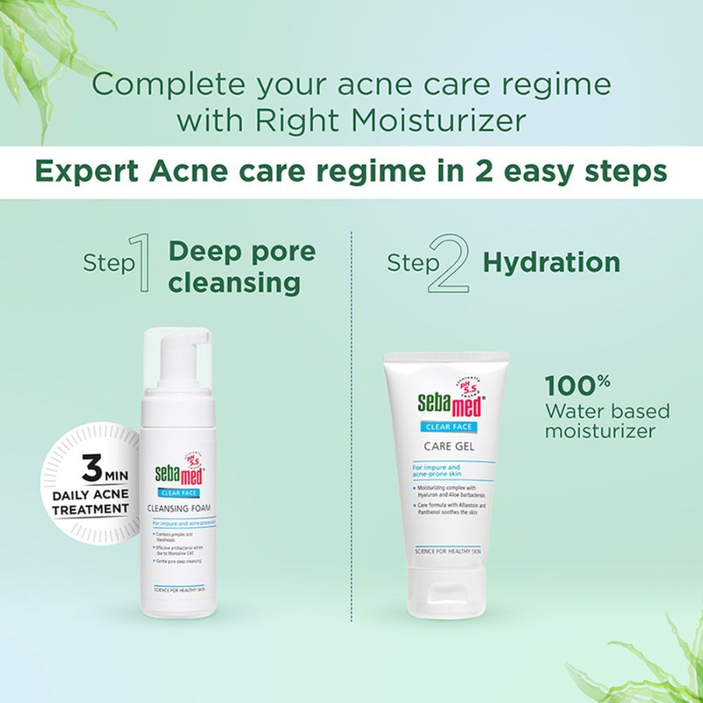Sebamed Clear Face Care Gel, PH 5.5, Acne Prone Skin, Hyaluron & Aloe Vera, Water Based Moisturiser, 50ml Buy at Indicrest Image 6