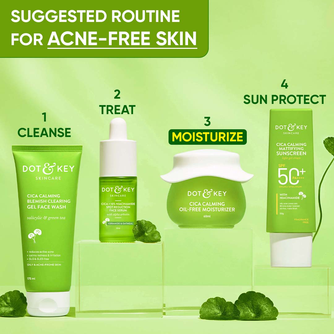 Dot & Key Cica Calming Oil Free Moisturize,Pack of 2 (60ml)