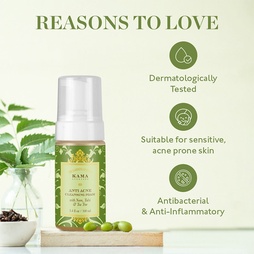 Kama Ayurveda Anti Acne Cleansing Foam, 100ml