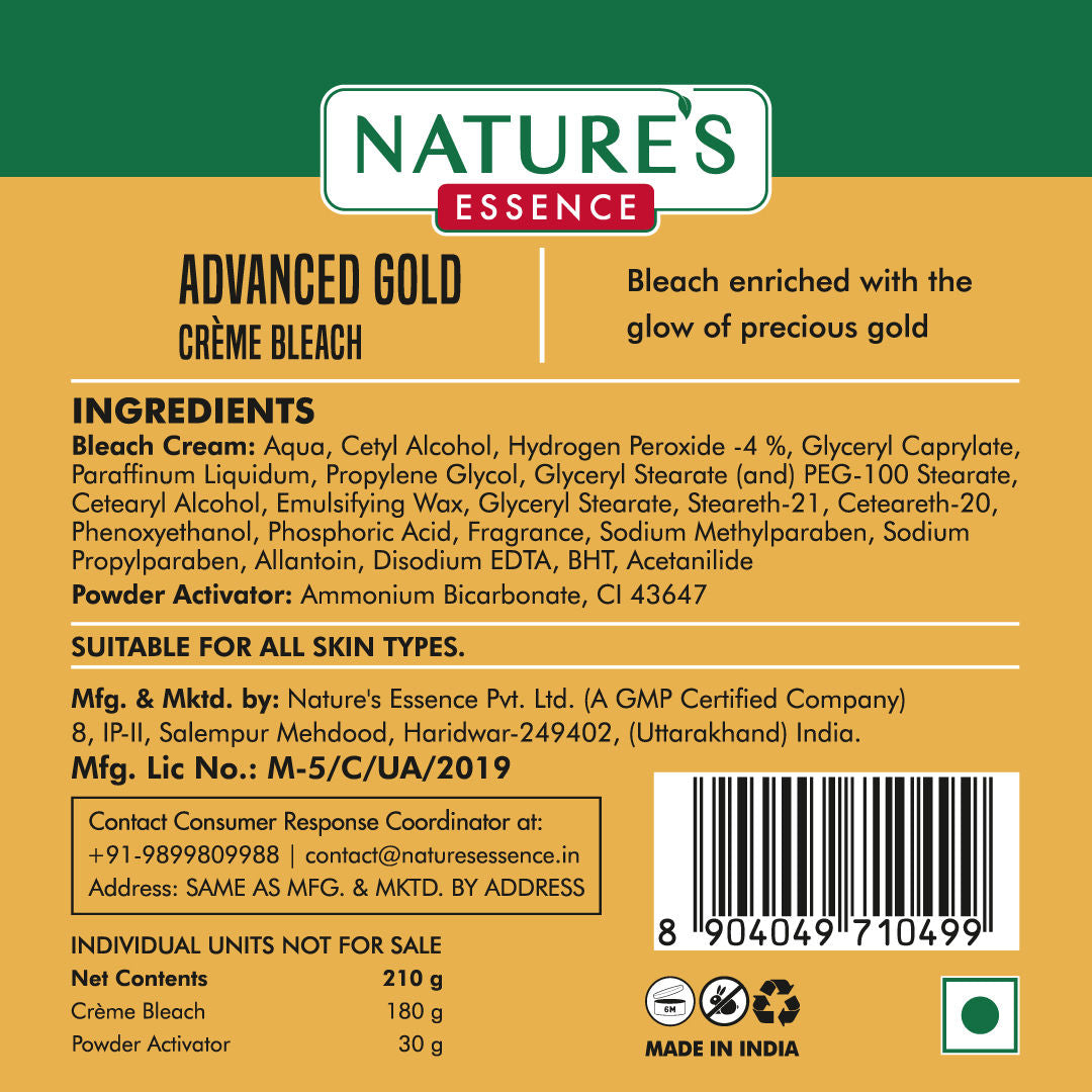 Nature's Essence Professional Advanced Gold Creme Bleach, 210g Buy at Indicrest Image 8