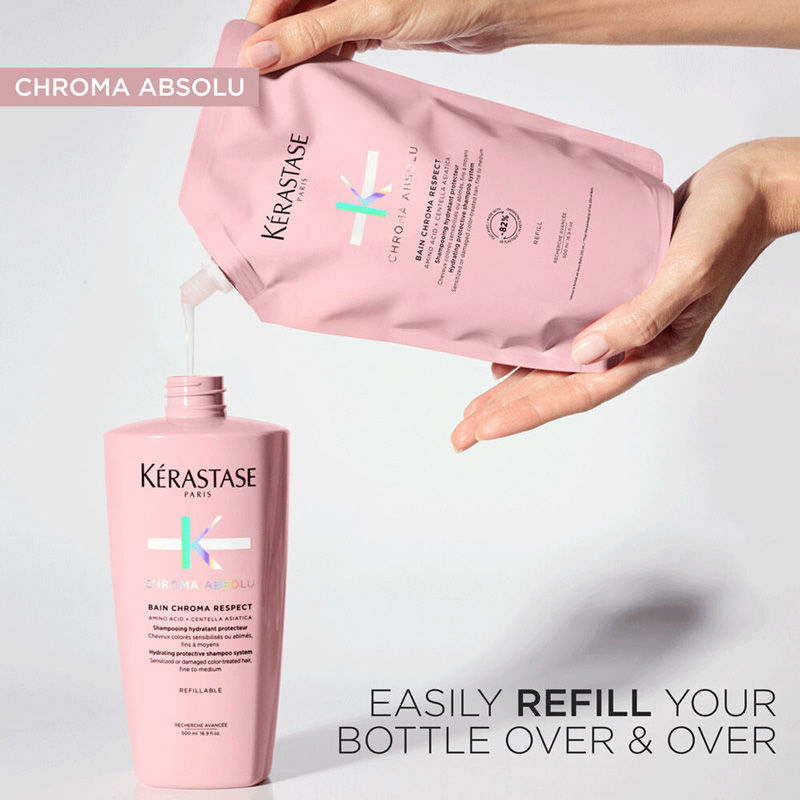 Kérastase Chroma Absolu Respect Shampoo For Colour Protection,Sulphate-Free, 500ml