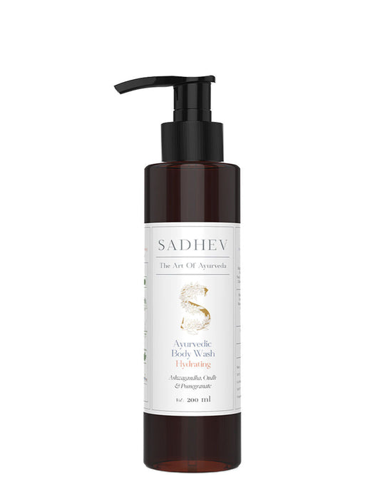 SADHEV Ayurvedic Ashwagandha, Oudh & Pomegrate Hydrating Body Wash, 200ml, Buy from Indicrest