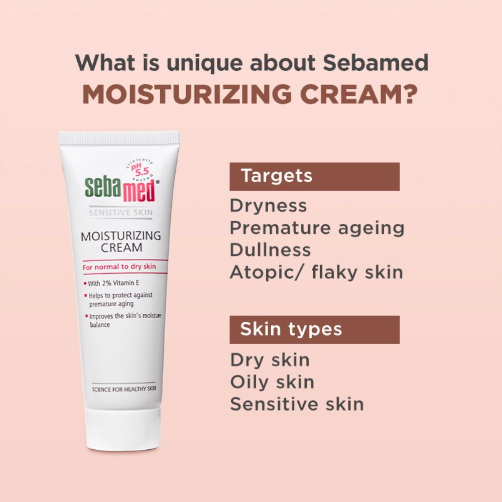 Sebamed Moisturizing Cream, PH 5.5, Normal To Dry Skin, With 2% Vitamin E, Prevents Premature Aging, 50ml Buy at Indicrest Image 7