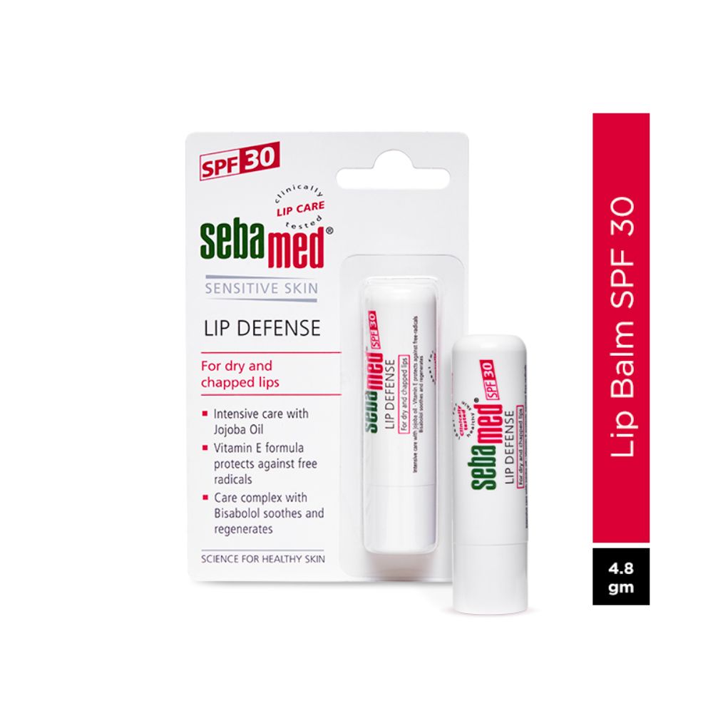 Sebamed Lip Defense, For Dry And Chapped Lips, With SPF 30, With Jojoba Oil And Vitamin E, 4.8g Buy at Indicrest