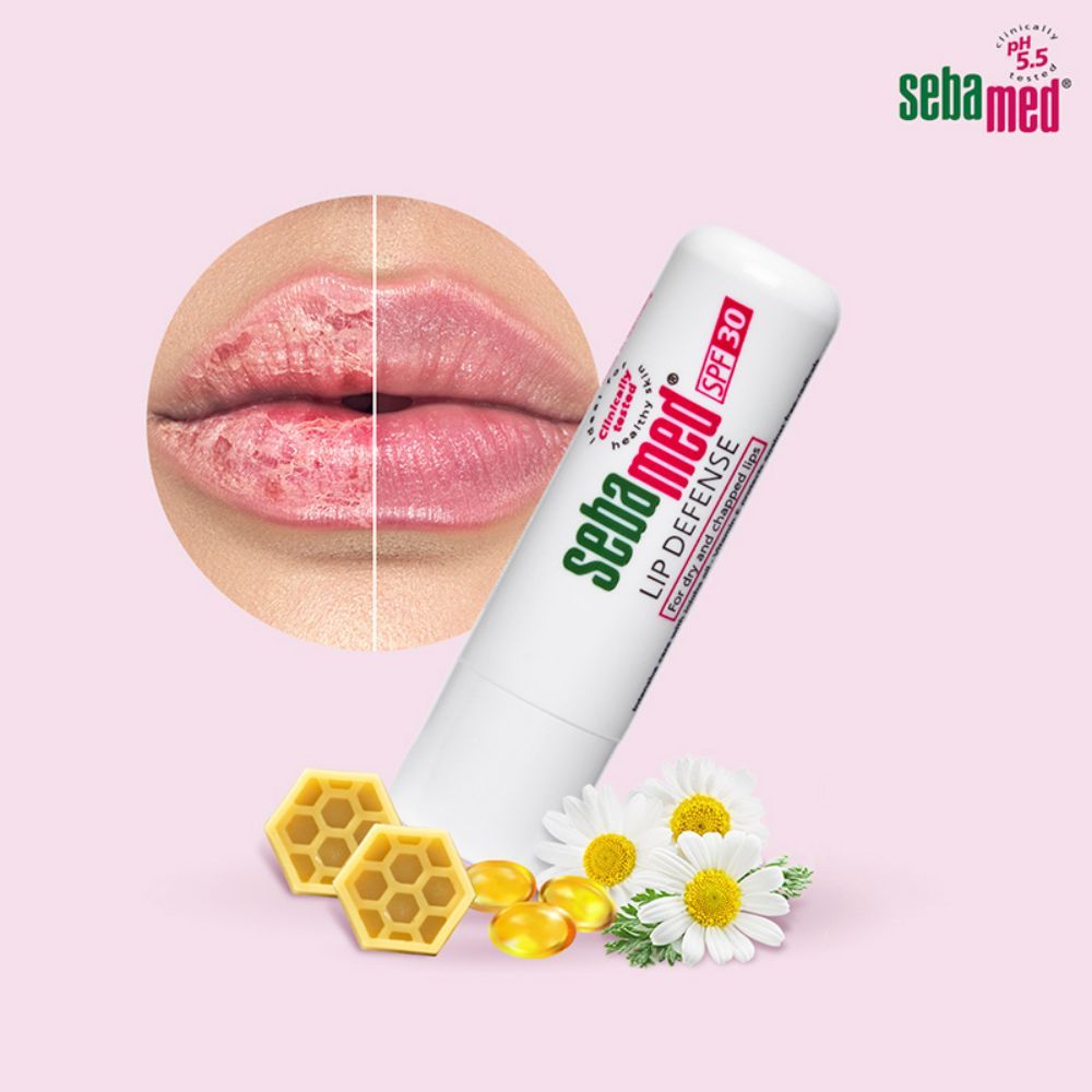 Sebamed Lip Defense, For Dry And Chapped Lips, With SPF 30, With Jojoba Oil And Vitamin E, 4.8g Buy at Indicrest Image 3