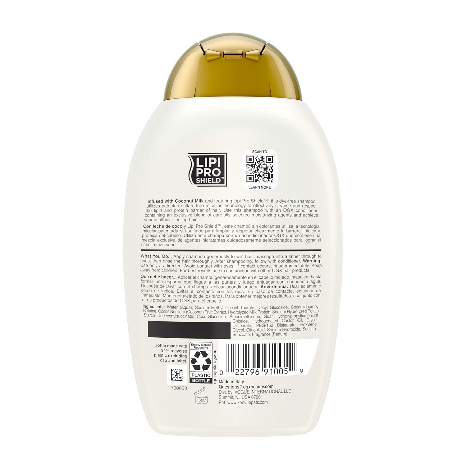 OGX Coconut Milk Shampoo, 385ml