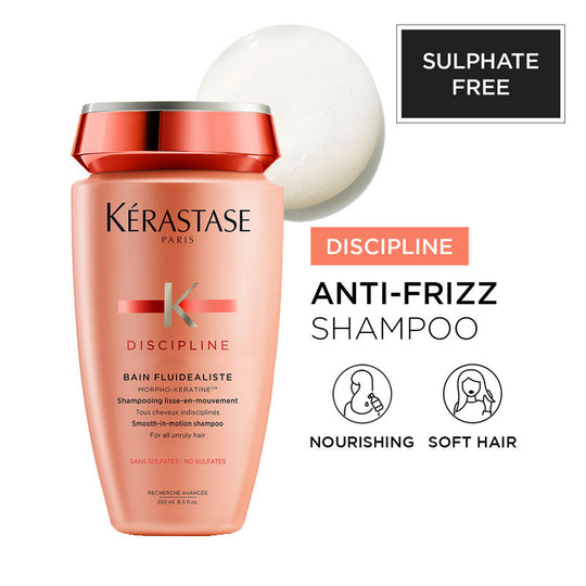 Kerastase Discipline Fluidealiste Shampoo For Frizzy Hair, With Morpho-Keratine, Sulphate-Free, 250ml, Buy from Indicrest