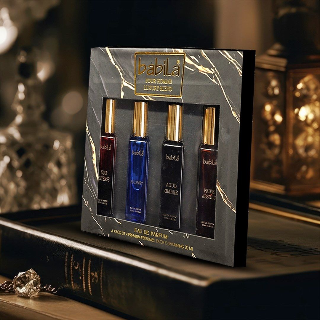 Babila Pour Homme Luxury Blend Perfume Set Of 4 Combo, 80ml Buy at Indicrest Image 5