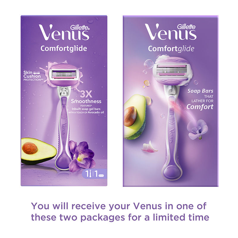 Gillette Venus Comfortglide Hair Removal Razor for Women with Avocado Oils & Freesia Scent 1 Pc Buy at Indicrest Image 2