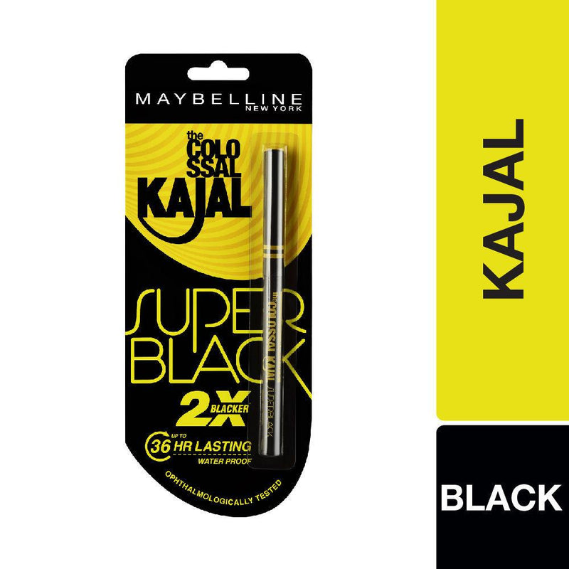 Maybelline New York Colossal Kajal Super Black, 2X Darker & 2X Colossal, Matte Finish Kajal, 0.35g Buy at Indicrest
