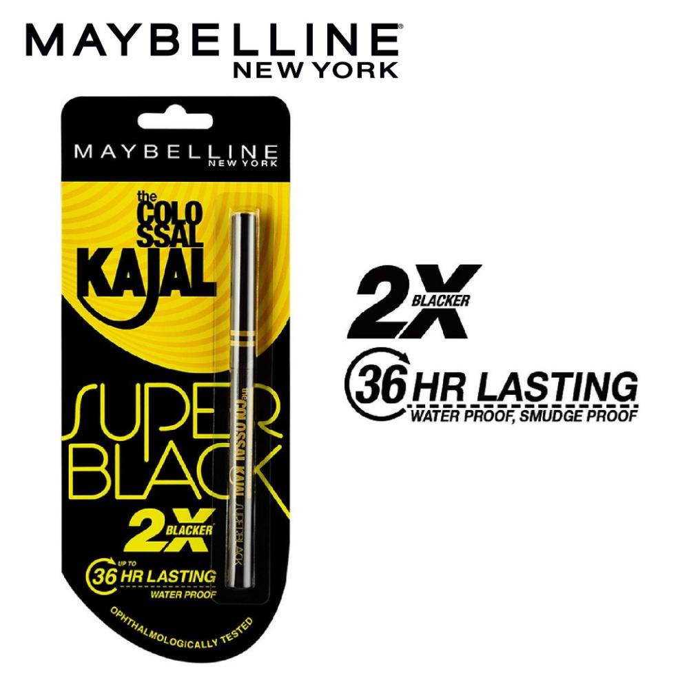Maybelline New York Colossal Kajal Super Black, 2X Darker & 2X Colossal, Matte Finish Kajal, 0.35g Buy at Indicrest Image 2