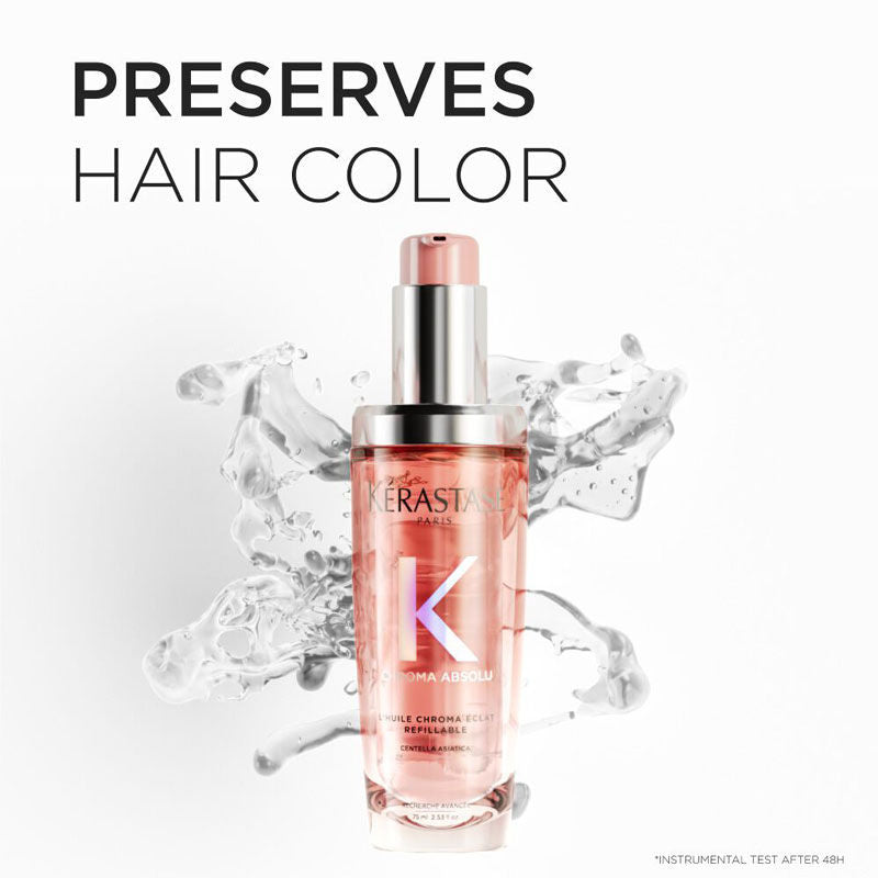 Kérastase Chroma Absolu Hair Oil-In-Serum Refill For Colour Treated Hair, Colour Preservation, 75ml