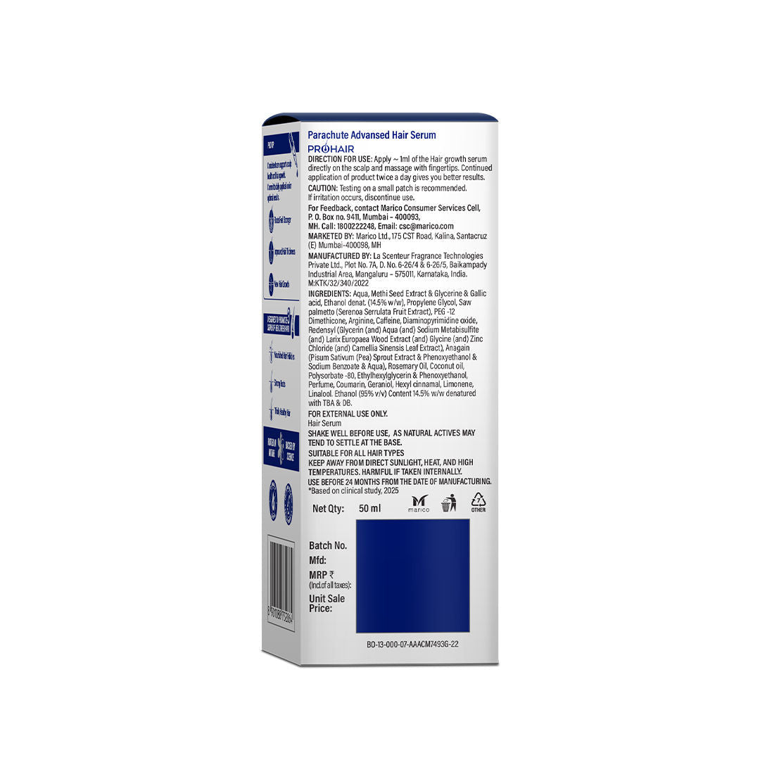 Parachute Advansed Pro Hair Growth Serum, 50ml Buy at Indicrest Image 2
