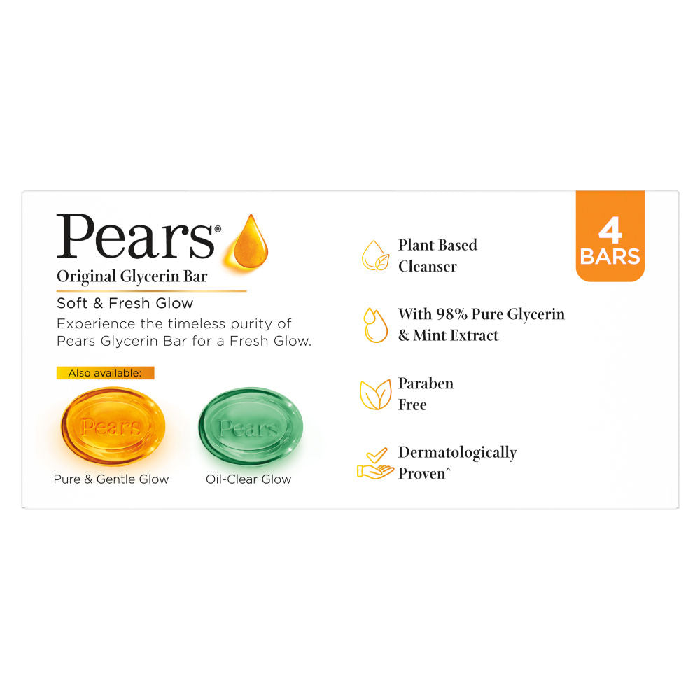 Pears Soft and Fresh Soap Bar Glycerin and Mint Body Soaps (Pack of 4), 125g Each Buy at Indicrest Image 10