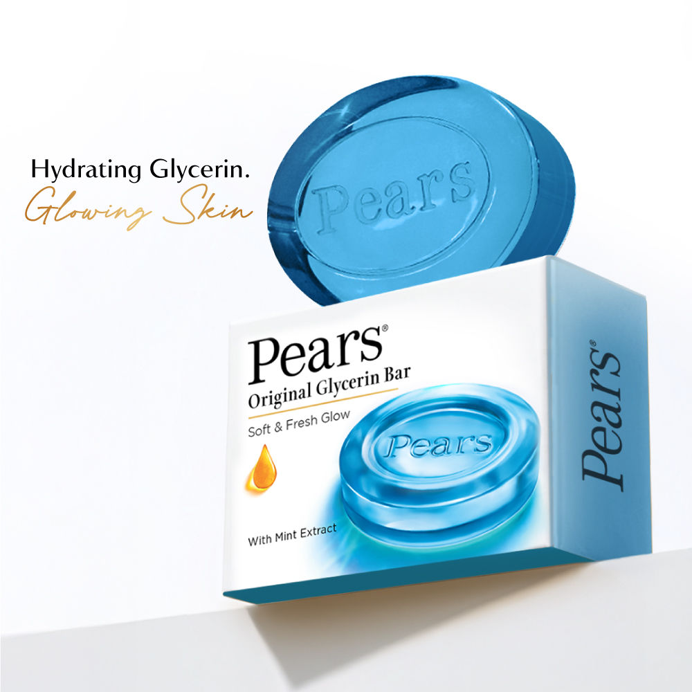 Pears Soft and Fresh Soap Bar Glycerin and Mint Body Soaps (Pack of 4), 125g Each Buy at Indicrest Image 2