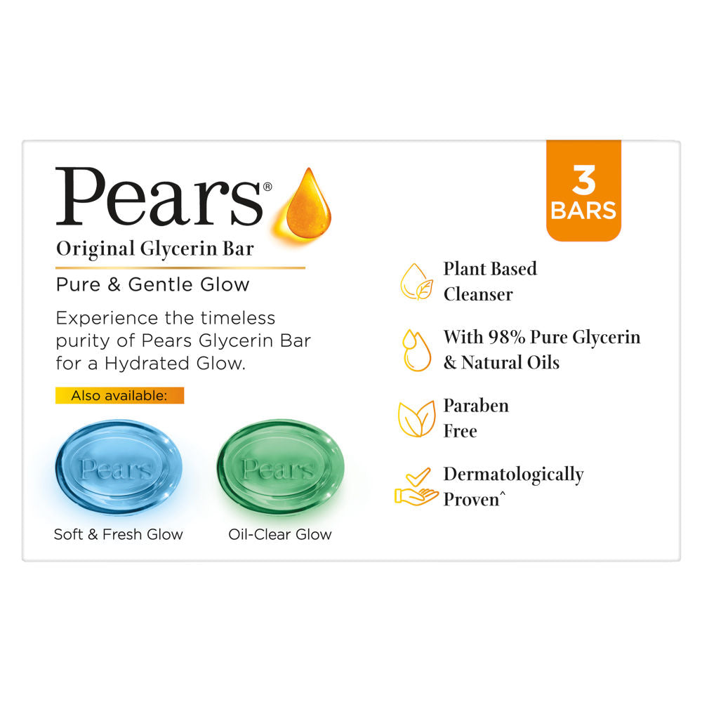 Pears Pure & Gentle Soap Bar Paraben-Free Body Soaps for Soft Skin (Pack of 3), 375g Buy at Indicrest Image 10