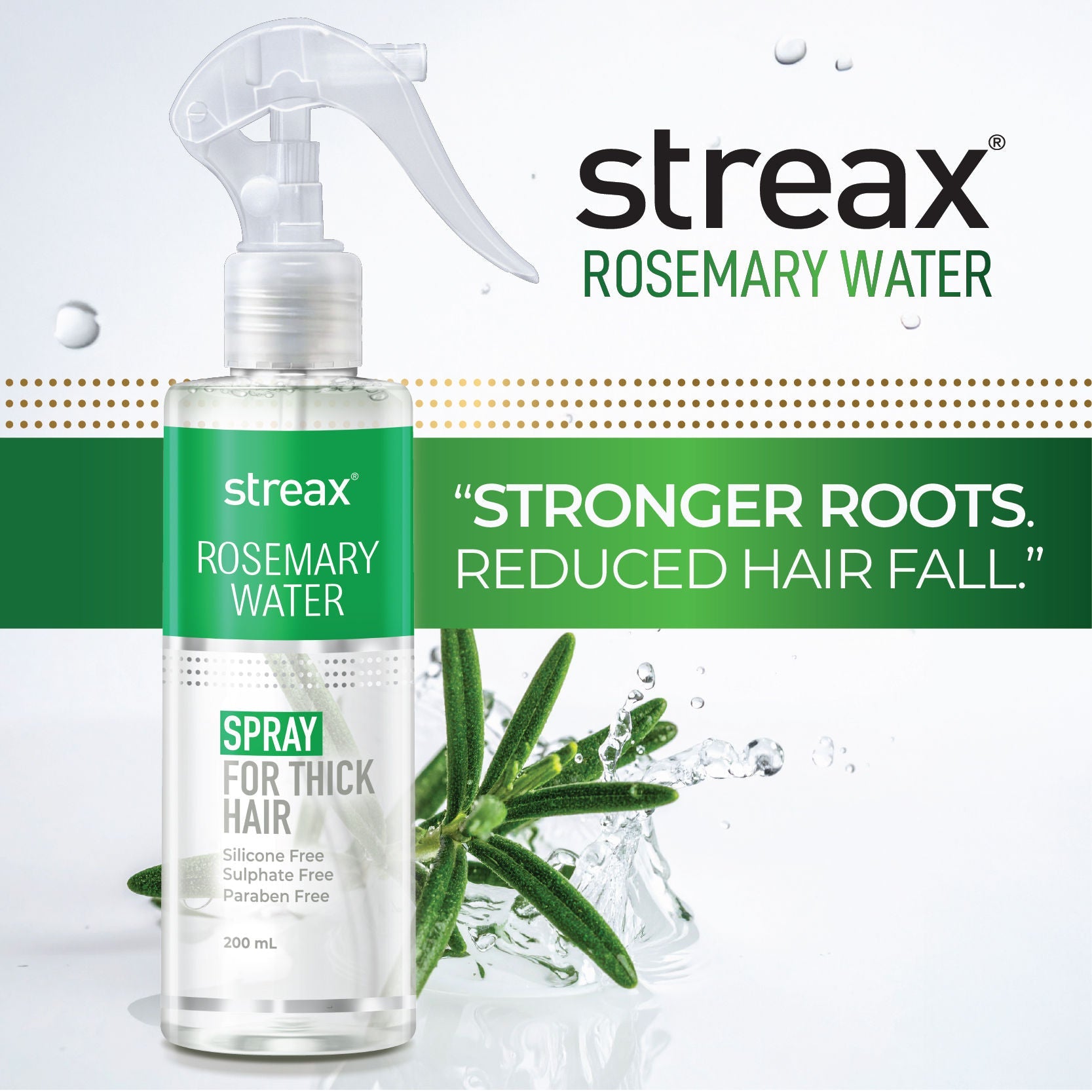 Streax Rosemary Water Spray For Hair Growth, 200ml Buy at Indicrest Image 3