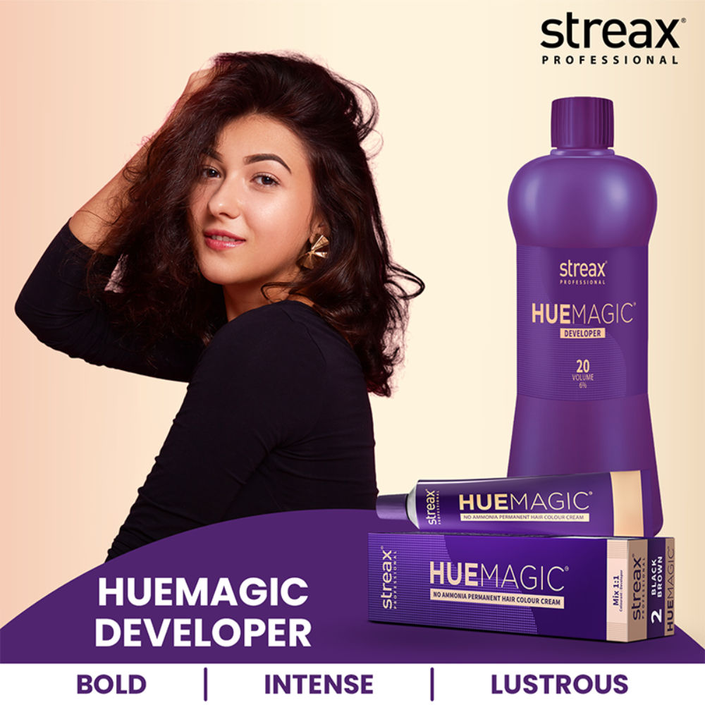Streax Professional Hue Magic Developer For Hair Colour - 20 Volume 6%, 1000ml Buy at Indicrest Image 2