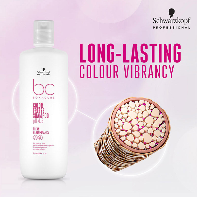 Schwarzkopf Professional Bonacure pH 4.5 Color Freeze Shampoo, 1000ml Buy at Indicrest Image 4