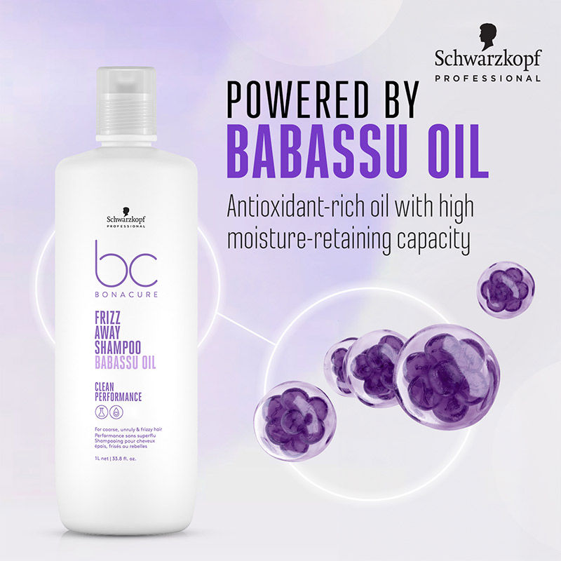 Schwarzkopf Professional Bonacure Frizz Away Shampoo, 1000ml Buy at Indicrest Image 4