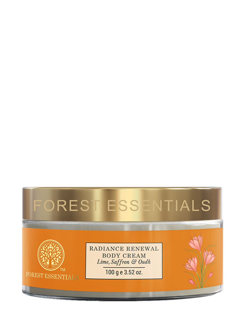 Forest Essentials Radiance Renewal Lime Saffron & Oudh Ayurvedic Body Cream, 100g