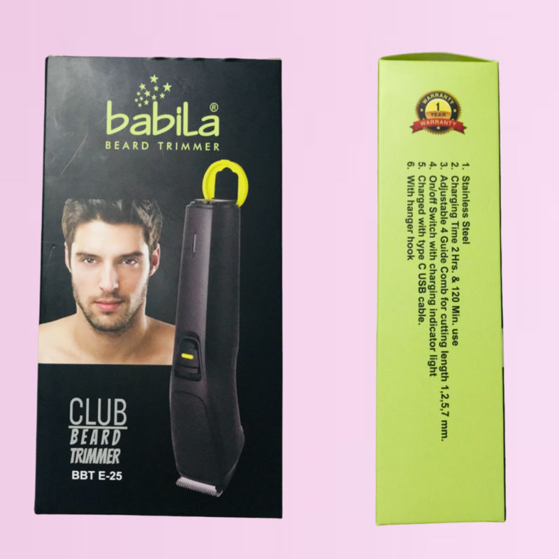 Babila Club Beard Trimmer with Hanging Loop - BBT-E25 Buy at Indicrest Image 6