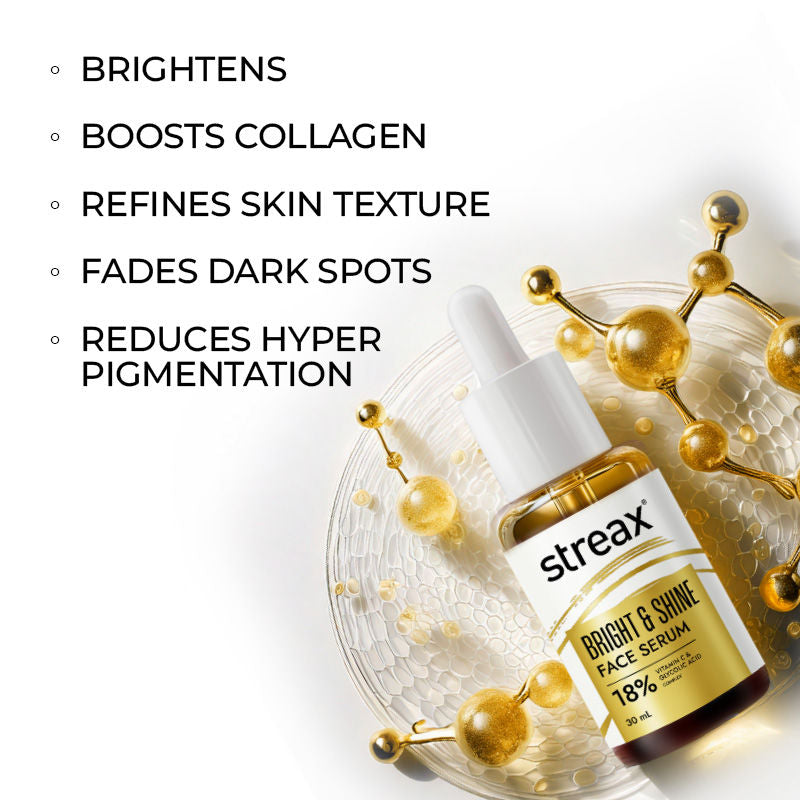 Streax Bright & Shine Face Serum For Brightening, Dark Spots Reduction, 30ml Buy at Indicrest Image 11