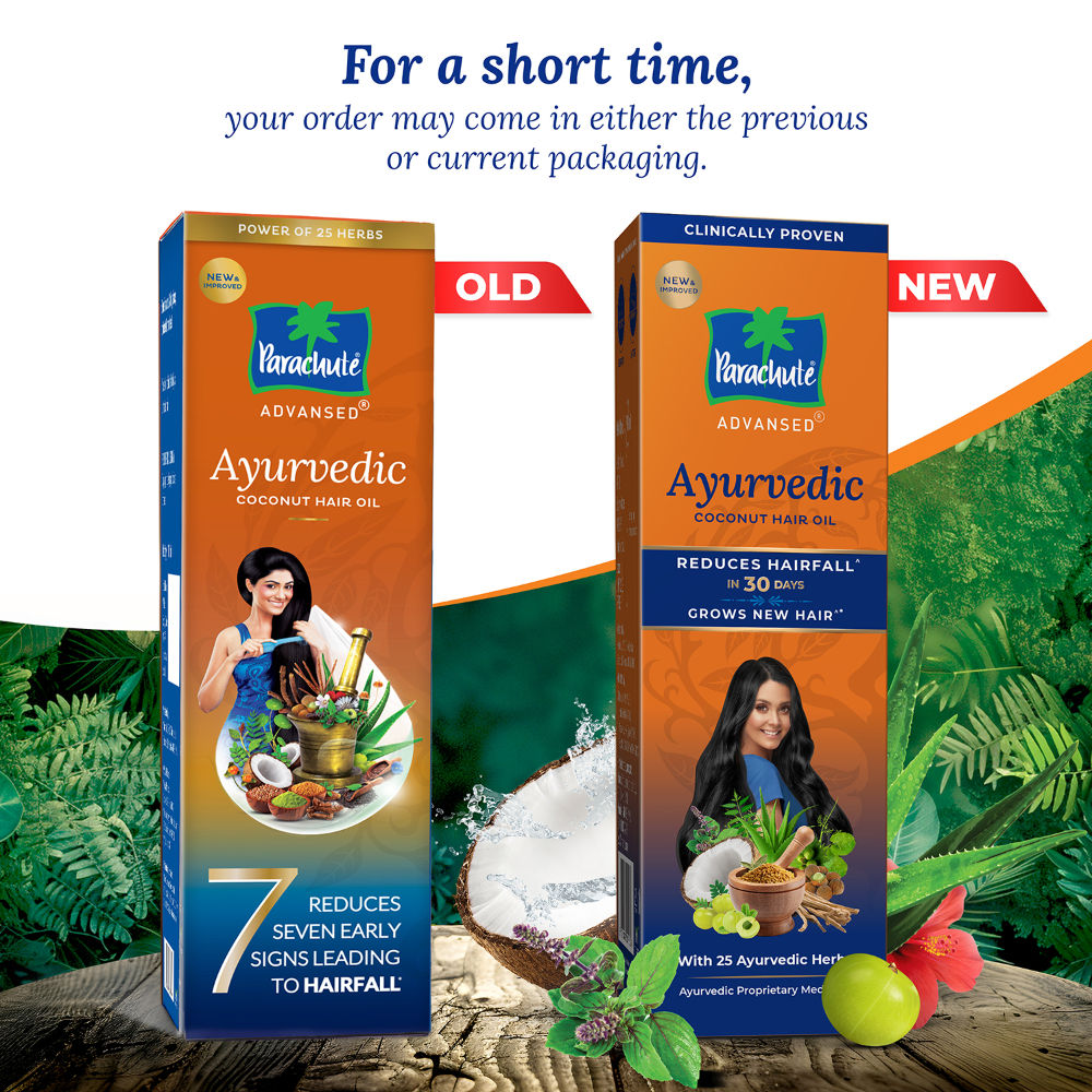 Parachute Advansed Ayurvedic Coconut Hair Oil With Neem & Bhringraj - Reduces Dandruff & Hair fall, 300ml Buy at Indicrest Image 10
