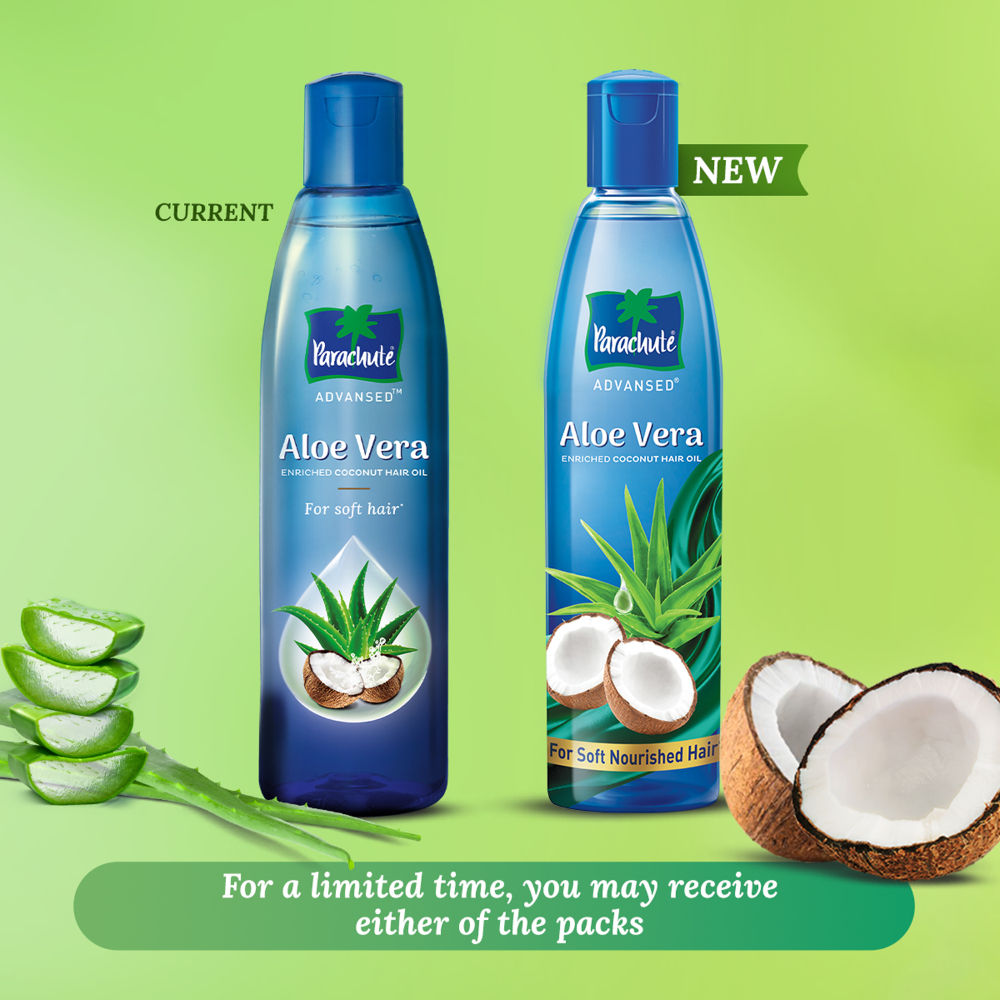 Parachute Advansed Aloe Vera Enriched Coconut Hair Oil for Soft and Strong Hair, 400ml Buy at Indicrest Image 3