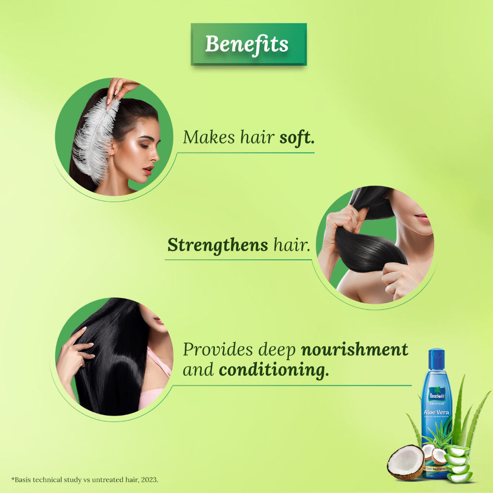 Parachute Advansed Aloe Vera Enriched Coconut Hair Oil for Soft and Strong Hair, 400ml Buy at Indicrest Image 5
