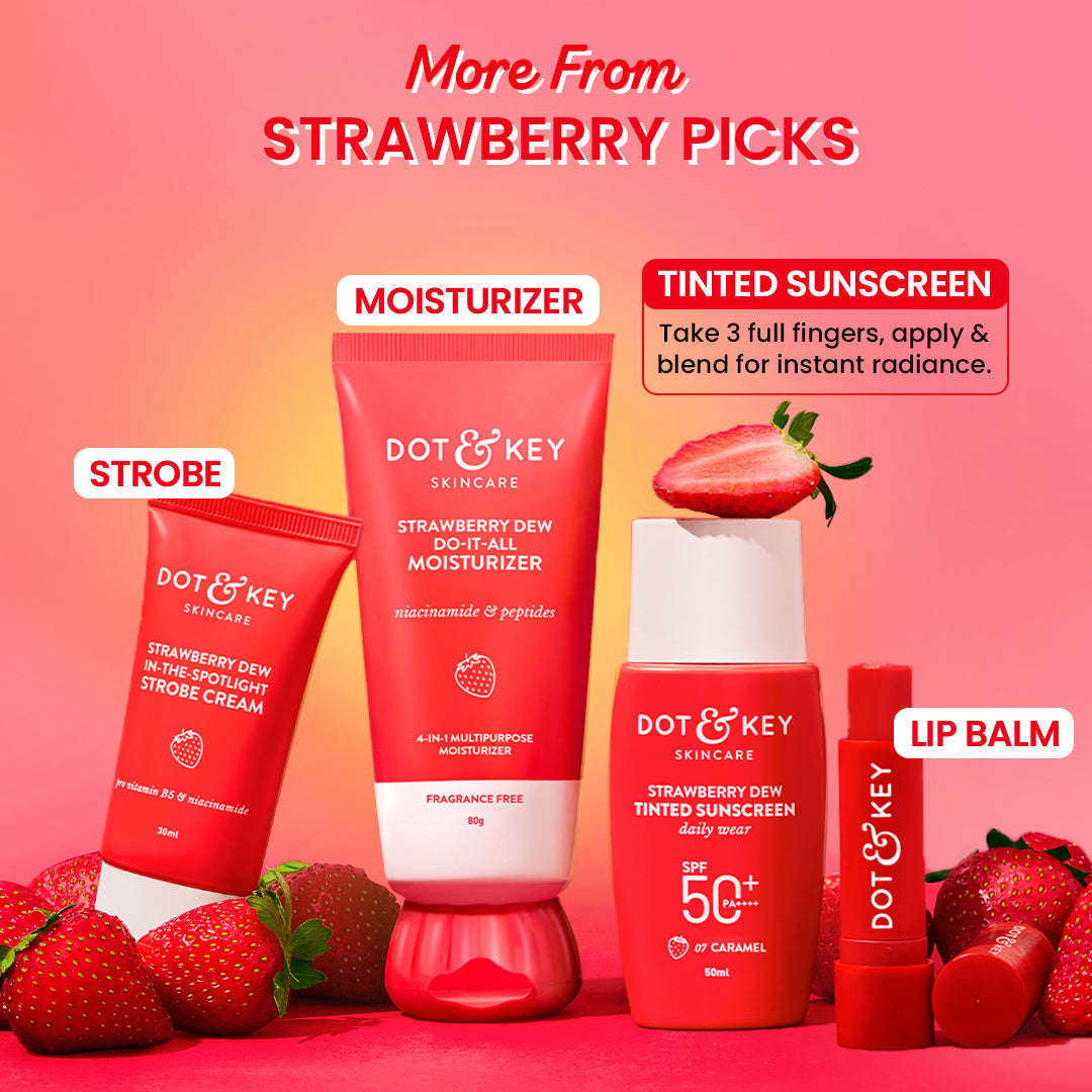 Dot & Key Strawberry Dew Tinted Sunscreen SPF 50+ PA++++, Porcelain Light Buy at Indicrest Image 9