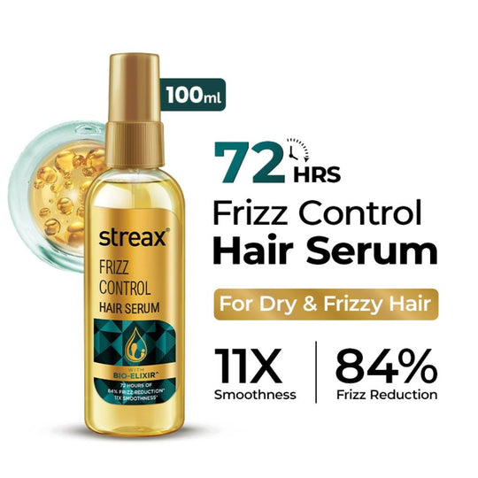 Streax Frizz Control Hair Serum For Dry & Frizzy Hair, 100ml Buy at Indicrest