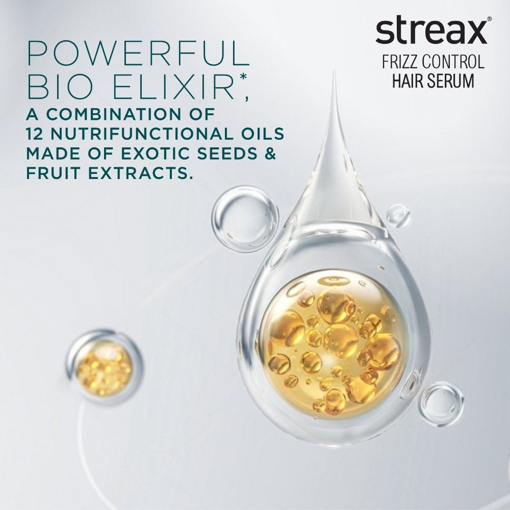 Streax Frizz Control Hair Serum For Dry & Frizzy Hair, 100ml Buy at Indicrest Image 3