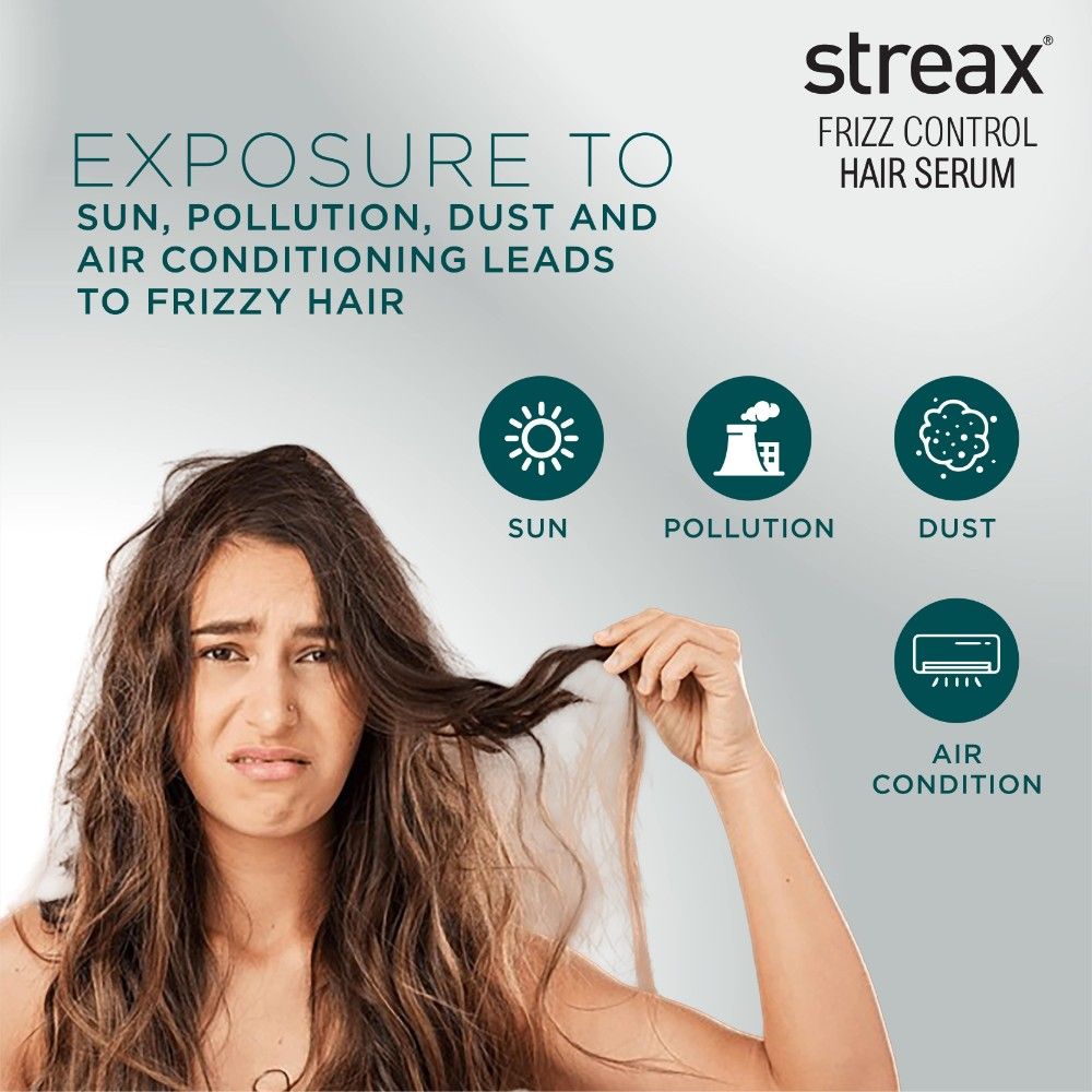 Streax Frizz Control Hair Serum For Dry & Frizzy Hair, 100ml Buy at Indicrest Image 7