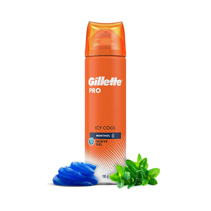 Gillette Pro Shaving Gel Icy Cool With Menthol, 195g Buy at Indicrest