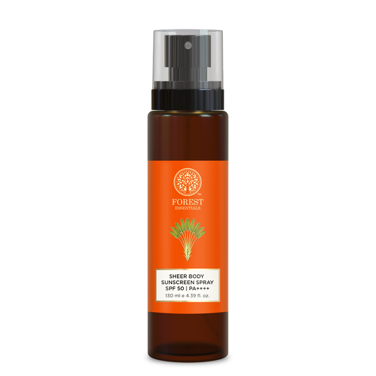 Forest Essentials Sheer Sunscreen Body Spray Spf 50 PA++++ Lightweight, No White Cast, 130ml, Buy from Indicrest
