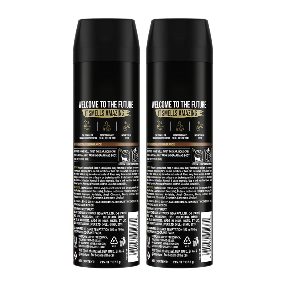 Axe Dark Temptation Long Lasting Deodorant Body Spray Combo - 2 units, Each 215ml Buy at Indicrest Image 3