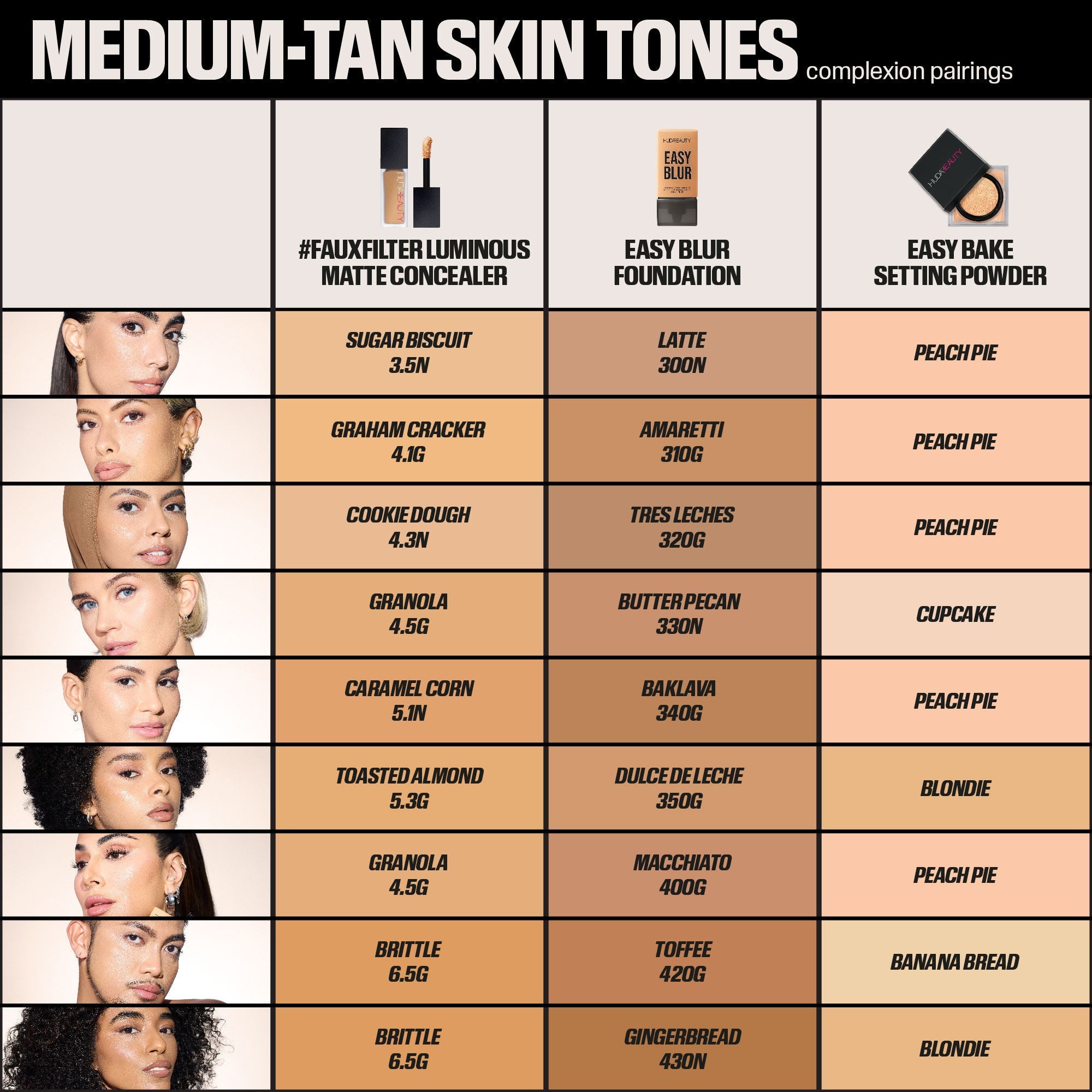 Huda Beauty Easy Blur Natural Airbrush Foundation with Niacinamide - Angel Food 110N, 30ml