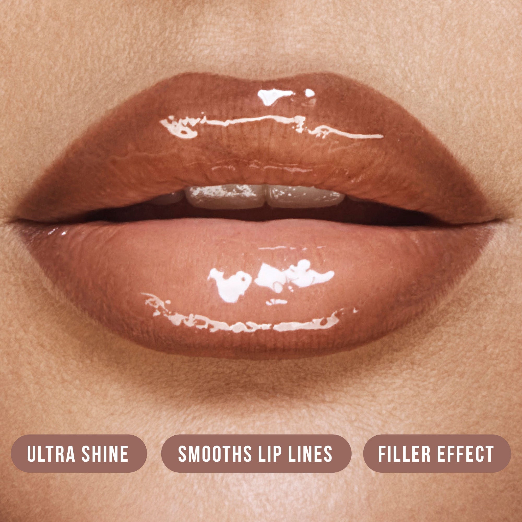Huda Beauty FAUX FILLER Extra Shine Lip Gloss - Foxy, 3.9ml