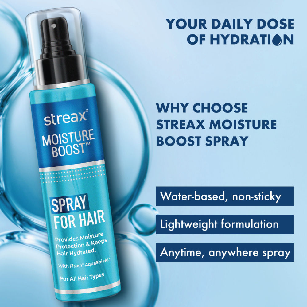 Streax Moisture Boost Spray Hair Serum, For Dry & Frizzy Hair, 50ml Buy at Indicrest Image 5