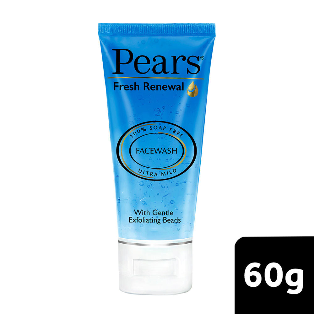 Pears Fresh Renewal Facewash PH Balanced with Gentle Exfoliating Beads, 60g Buy at Indicrest