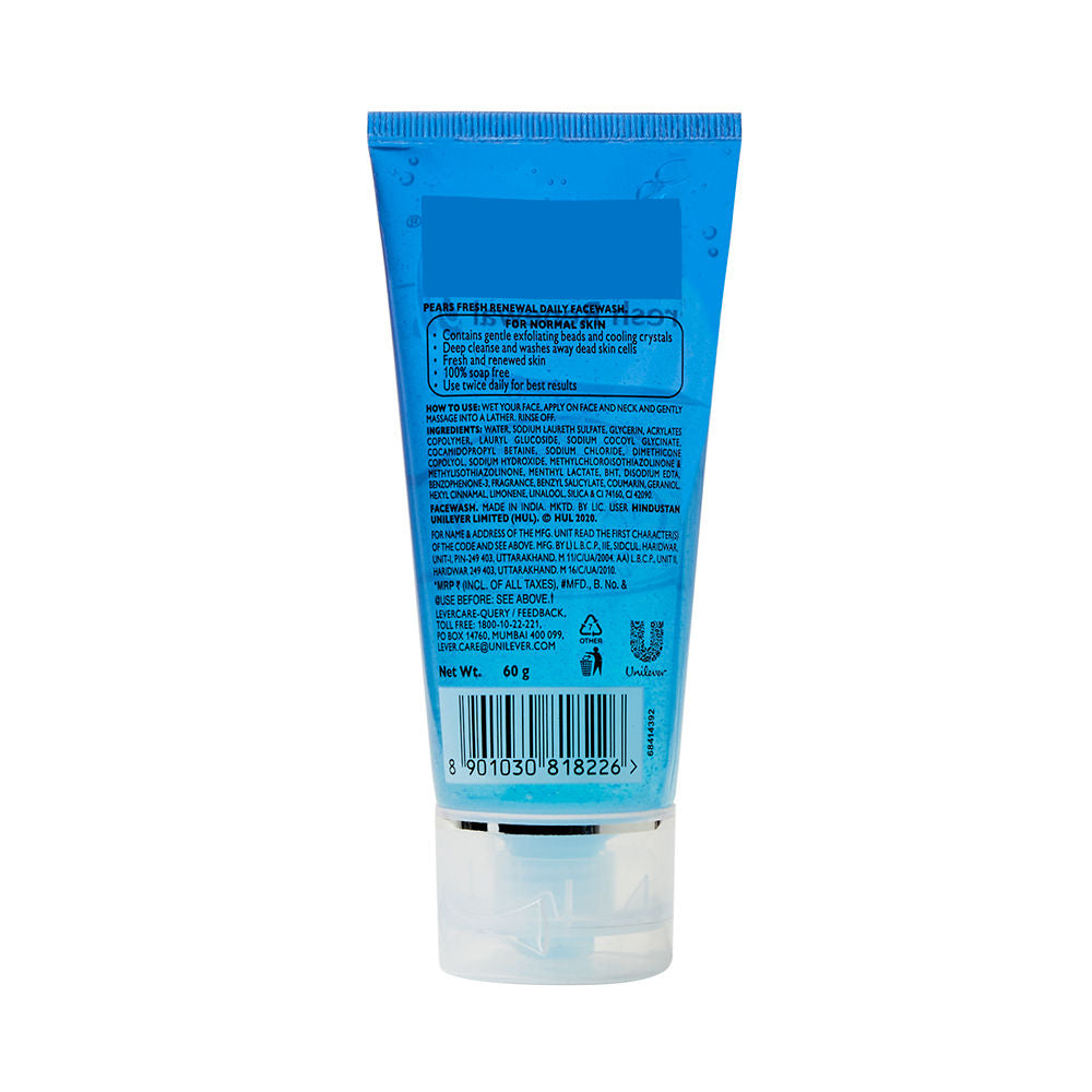 Pears Fresh Renewal Facewash PH Balanced with Gentle Exfoliating Beads, 60g Buy at Indicrest Image 6