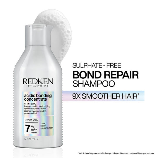 Redken Acidic Bonding Concentrate Sulphate Free Shampoo - Bond Repair For Damaged Hair, 300ml, Buy from Indicrest