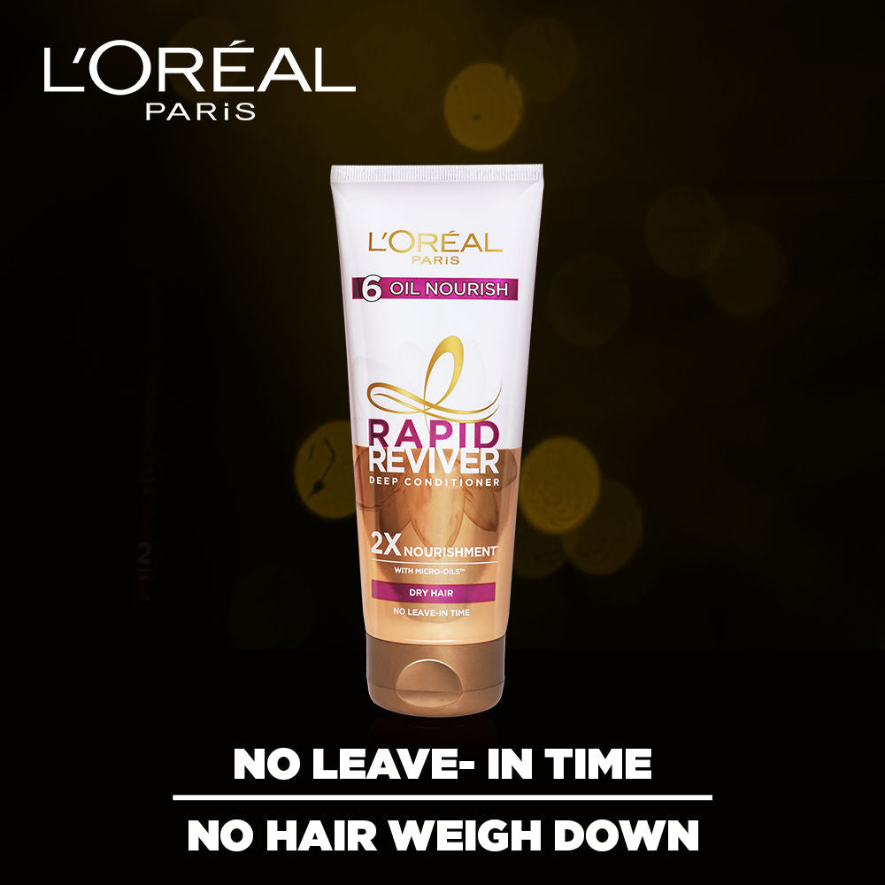 L'Oreal Paris 6 Oil Nourish Rapid Reviver Deep Conditioner For Dry Hair, 180ml Buy at Indicrest Image 4