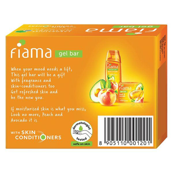 Fiama Peach & Avocado Gel Bar for Moisturized Skin, Skin Friendly PH, Soft & Happy Skin, 125g Buy at Indicrest Image 3