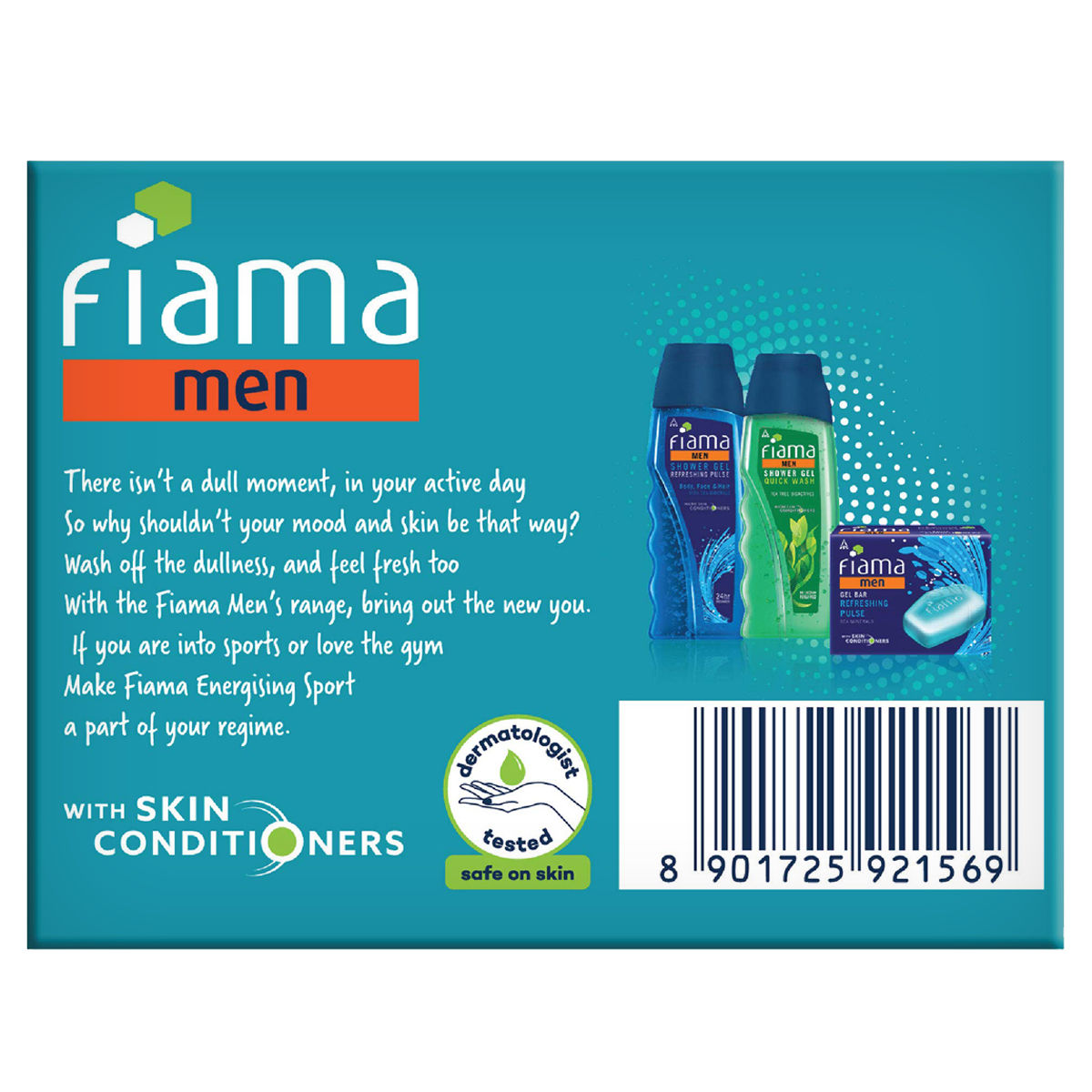 Fiama Men Energizing Sport Gel Bar, 125g Buy at Indicrest Image 3