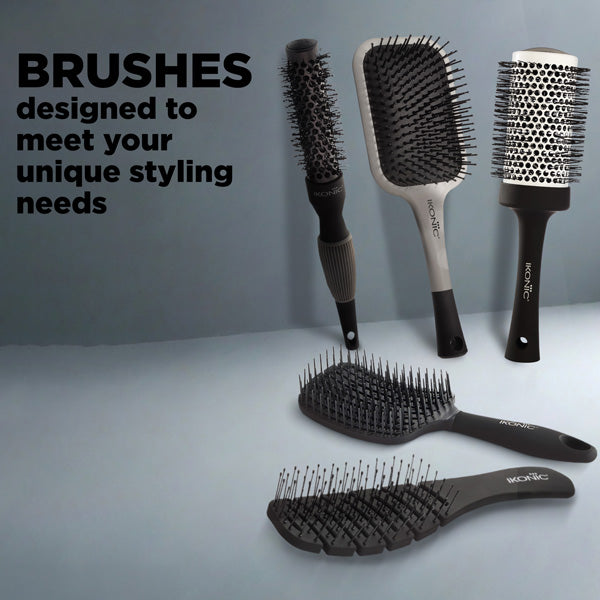 Ikonic Professional Blow Dry Hair Brush, Black, BDB-52