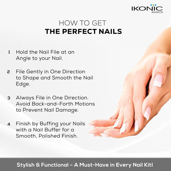 Ikonic Basics 7" Banana Shaped Nail Emery File IKB-720K