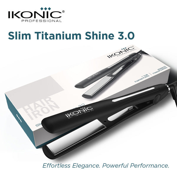 Ikonic Professional Hair Straightener - Slim Titanium Shine 3.0